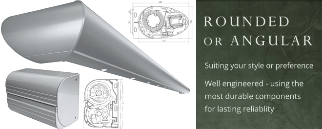 Rounded or Angular awning shapes