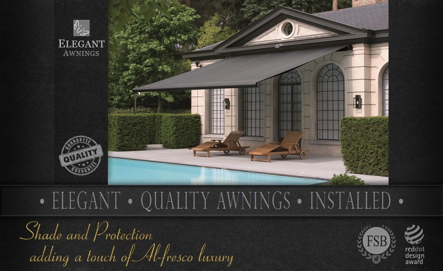 Quality awnings installed by Elegant