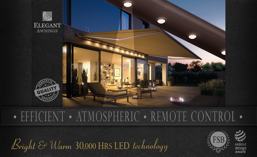 Awnings With Lights Patio Awning, Outdoor Patio Awning Lights